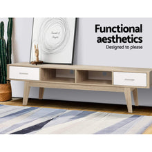 Load image into Gallery viewer, Ashley Rose TV Stand Entertainment Unit Cabinet Storage Scandinavian 180cm Oak - Ashley Rose