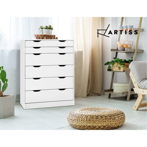 Ashley Rose 6 Chest of Drawers Tallboy Cabinet Storage Dresser Table Bedroom Storage - Ashley Rose