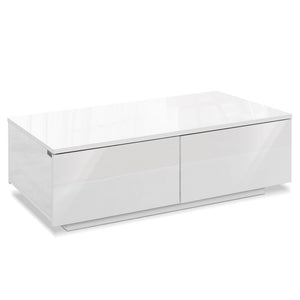 Ashley Rose Modern Coffee Table 4 Storage Drawers High Gloss Living Room Furniture White - Ashley Rose