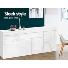 Load image into Gallery viewer, Ashles Rose Buffet Sideboard Cabinet High Gloss Storage 4 Doors Cupboard Hall White - Ashley Rose
