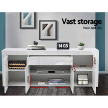 Load image into Gallery viewer, Ashles Rose Buffet Sideboard Cabinet High Gloss Storage 4 Doors Cupboard Hall White - Ashley Rose