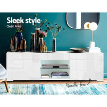 Load image into Gallery viewer, Ashley Rose 130cm High Gloss TV Stand Entertainment Unit Storage Cabinet Tempered Glass Shelf White - Ashley Rose