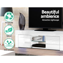 Load image into Gallery viewer, Ashley Rose 130cm High Gloss TV Stand Entertainment Unit Storage Cabinet Tempered Glass Shelf White - Ashley Rose