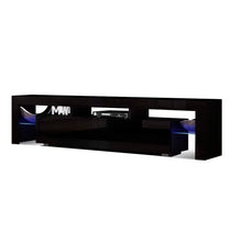 Load image into Gallery viewer, Ashley Rose 189cm RGB LED TV Stand Cabinet Entertainment Unit Gloss Furniture Drawers Tempered Glass Shelf Black - Ashley Rose