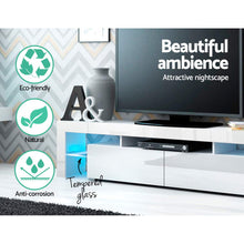 Load image into Gallery viewer, Ashley Rose 189cm RGB LED TV Stand Cabinet Entertainment Unit Gloss Furniture Drawers Tempered Glass Shelf White - Ashley Rose