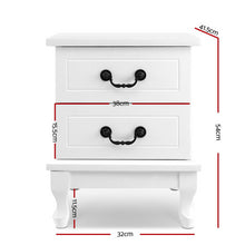 Load image into Gallery viewer, Ashley Rose Bedside Table Storage Lamp Side Nightstand Unit Cabinet Bedroom White - Ashley Rose