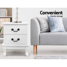 Load image into Gallery viewer, Ashley Rose Bedside Table Storage Lamp Side Nightstand Unit Cabinet Bedroom White - Ashley Rose