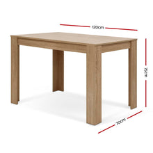 Load image into Gallery viewer, Ashley Rose Wooden Dining Table NATU 120cm 4 Seater Kitchen Rectangular Modern Oak - Ashley Rose