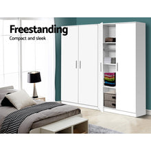 Load image into Gallery viewer, Ashley Rose Multi-purpose Cupboard 2 Door 180cm Wardrobe Closet Storage Cabinet Kitchen Organiser White - Ashley Rose