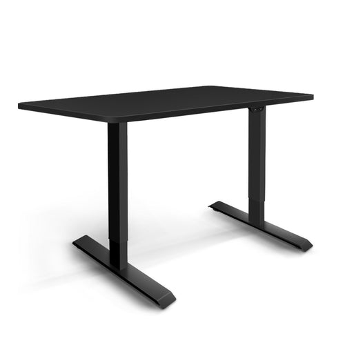 Electric Motorised Height Adjustable Standing Desk - Black Frame with 100cm Black Top - Ashley Rose