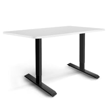 Load image into Gallery viewer, Electric Motorised Height Adjustable Standing Desk - Black Frame with 140cm White Top - Ashley Rose