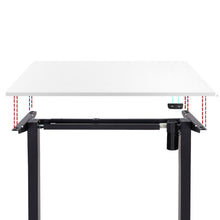 Load image into Gallery viewer, Electric Motorised Height Adjustable Standing Desk - Black Frame with 140cm White Top - Ashley Rose