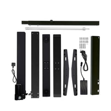 Load image into Gallery viewer, Electric Motorised Height Adjustable Standing Desk - Black Frame with 140cm White Top - Ashley Rose