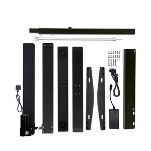 Electric Motorised Height Adjustable Standing Desk - Black Frame with 140cm White Top - Ashley Rose
