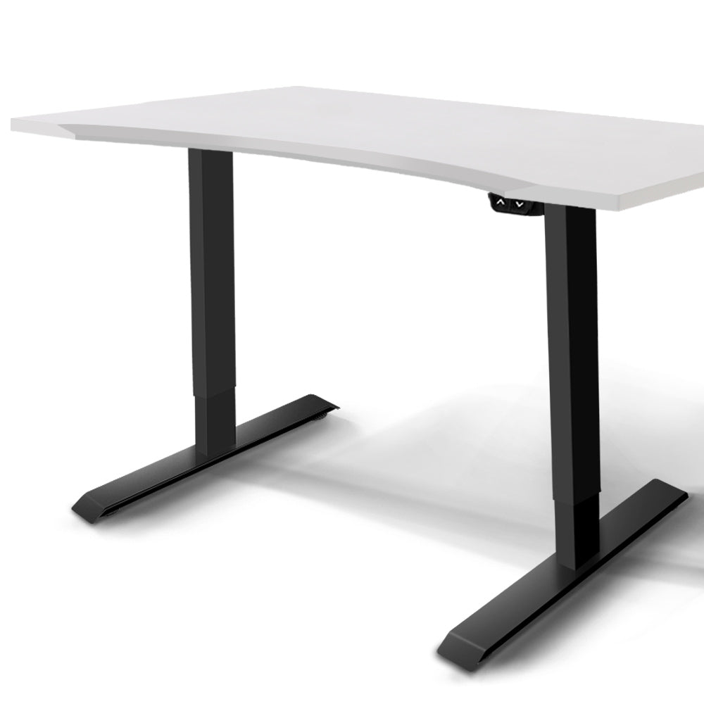 Ashley Rose Roskos I Electric Motorised Height Adjustable Standing Desk 140cm Sit Stand Curved Table - Ashley Rose