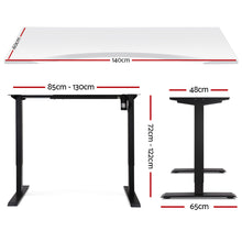 Load image into Gallery viewer, Ashley Rose Roskos I Electric Motorised Height Adjustable Standing Desk 140cm Sit Stand Curved Table - Ashley Rose