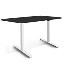 Load image into Gallery viewer, Electric Motorised Height Adjustable Standing Desk - White Frame with 140cm Black Top - Ashley Rose