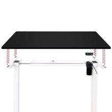 Load image into Gallery viewer, Electric Motorised Height Adjustable Standing Desk - White Frame with 140cm Black Top - Ashley Rose