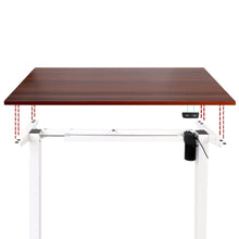Load image into Gallery viewer, Electric Motorised Height Adjustable Standing Desk - White Frame with 100cm Walnut Top - Ashley Rose