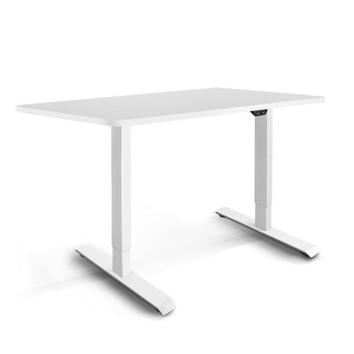 Electric Motorised Height Adjustable Standing Desk - White Frame with 100cm White Top - Ashley Rose