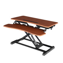 Load image into Gallery viewer, Ashley Rose Height Adjustable Standing Desk Office Sit Stand Riser Walnut - Ashley Rose