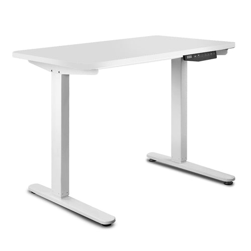 Motorised Height Adjustable Standing Desk - White - Ashley Rose