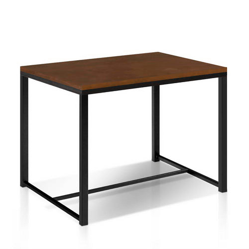 Ashley Rose 4 Seater Industrial Vintage Retro Dining Table Pine Wood Dark Brown - Ashley Rose