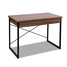 Load image into Gallery viewer, Ashley Rose Metal Desk with Drawer - Walnut - Ashley Rose