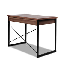 Load image into Gallery viewer, Ashley Rose Metal Desk with Drawer - Walnut - Ashley Rose