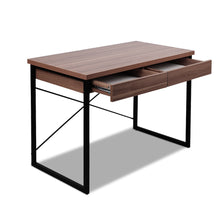 Load image into Gallery viewer, Ashley Rose Metal Desk with Drawer - Walnut - Ashley Rose