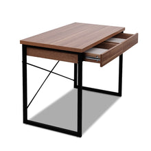 Load image into Gallery viewer, Ashley Rose Metal Desk with Drawer - Walnut - Ashley Rose