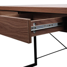 Load image into Gallery viewer, Ashley Rose Metal Desk with Drawer - Walnut - Ashley Rose