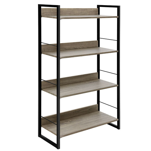 Ashley Rose Book Shelf Display Shelves Corner Wall Wood Metal Stand Hollow Storage - Ashley Rose