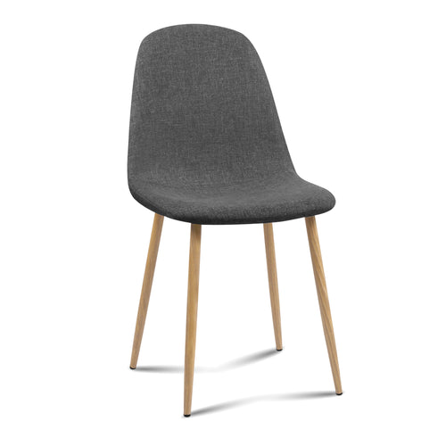 Ashley Rose 4x Adamas Fabric Dining Chairs - Dark Grey - Ashley Rose