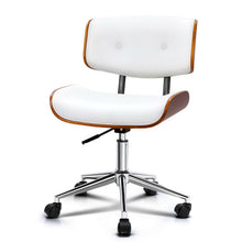 Load image into Gallery viewer, Ashley Rose Executive Wooden Office Chair Leather Computer Chairs Seat Bentwood White - Ashley Rose
