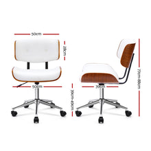 Load image into Gallery viewer, Ashley Rose Executive Wooden Office Chair Leather Computer Chairs Seat Bentwood White - Ashley Rose
