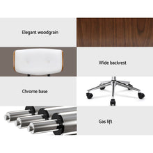 Load image into Gallery viewer, Ashley Rose Executive Wooden Office Chair Leather Computer Chairs Seat Bentwood White - Ashley Rose