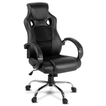Load image into Gallery viewer, Racing Style PU Leather Office Desk Chair - Black - Ashley Rose