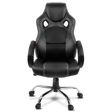 Load image into Gallery viewer, Racing Style PU Leather Office Desk Chair - Black - Ashley Rose