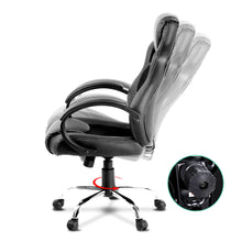 Load image into Gallery viewer, Racing Style PU Leather Office Desk Chair - Black - Ashley Rose