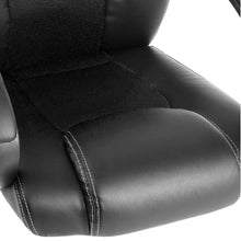Load image into Gallery viewer, Racing Style PU Leather Office Desk Chair - Black - Ashley Rose