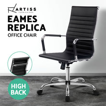 Load image into Gallery viewer, Eames Replica Office Chair Executive High Back Seating PU Leather Black - Ashley Rose