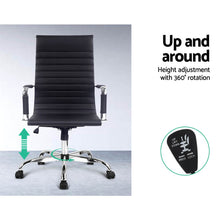 Load image into Gallery viewer, Eames Replica Office Chair Executive High Back Seating PU Leather Black - Ashley Rose