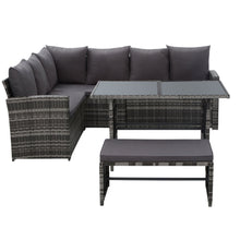 Load image into Gallery viewer, Ashley Rose Outdoor Furniture Sofa Set Dining Setting Wicker 8 Seater Storage Cover Mixed Grey - Ashley Rose