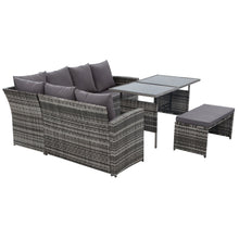 Load image into Gallery viewer, Ashley Rose Outdoor Furniture Sofa Set Dining Setting Wicker 8 Seater Storage Cover Mixed Grey - Ashley Rose