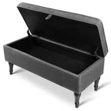 Load image into Gallery viewer, Ashley Rose Fabric Storage Ottoman - Grey - Ashley Rose