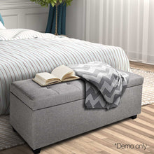 Load image into Gallery viewer, Ashley Rose Large Fabric Storage Ottoman - Light Grey - Ashley Rose