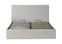 Load image into Gallery viewer, Bradford PU Leather Double Gas Lift Ottoman Storage Bed White - Ashley Rose