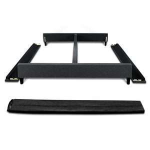Ashley Rose Bed Base Queen Size Frame Fabric Charcoal - Ashley Rose