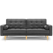 Load image into Gallery viewer, Ashley Rose 1950mm 3 Seater Sofa Bed Recliner Lounge Chair Tufted Plush Fabric Dark Grey - Ashley Rose